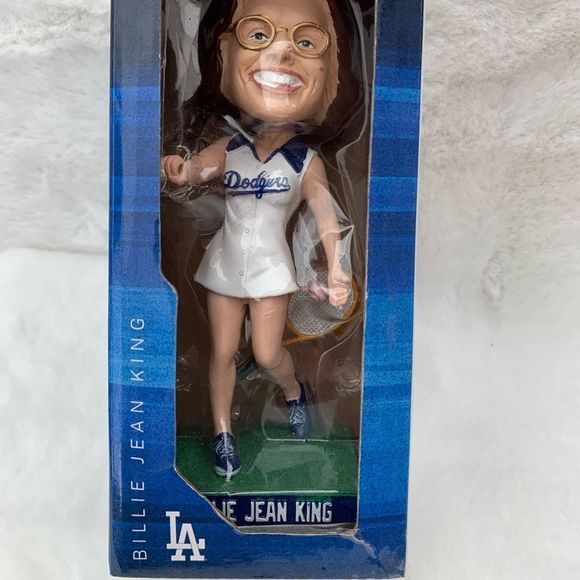 Dodgers BILLIE JEAN KING bobblehead new in the box. - Picture 1 of 3